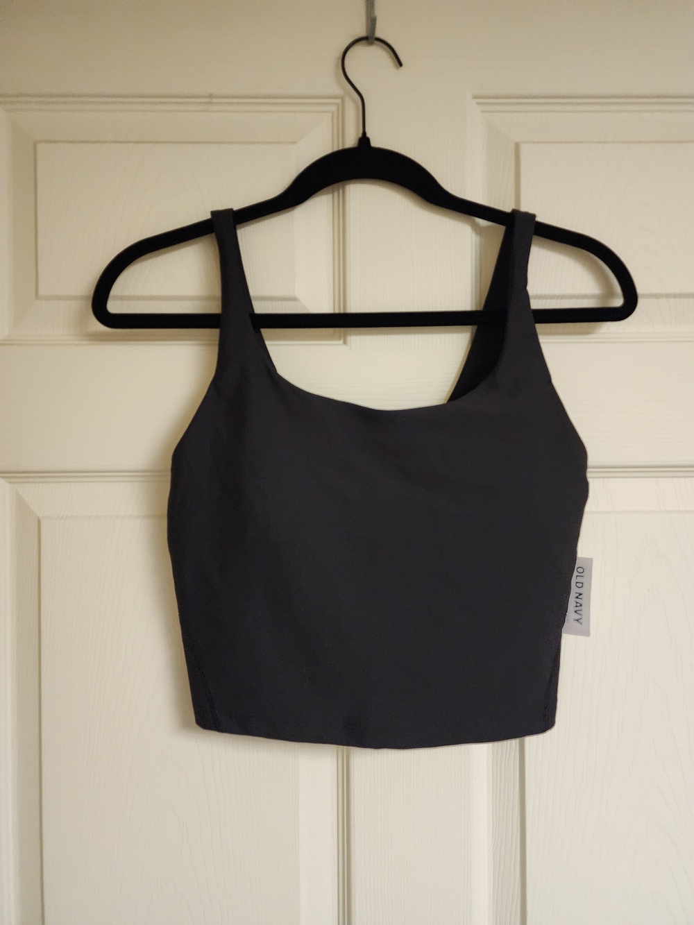 Old Navy Black Cropped Sports Bra Tank
